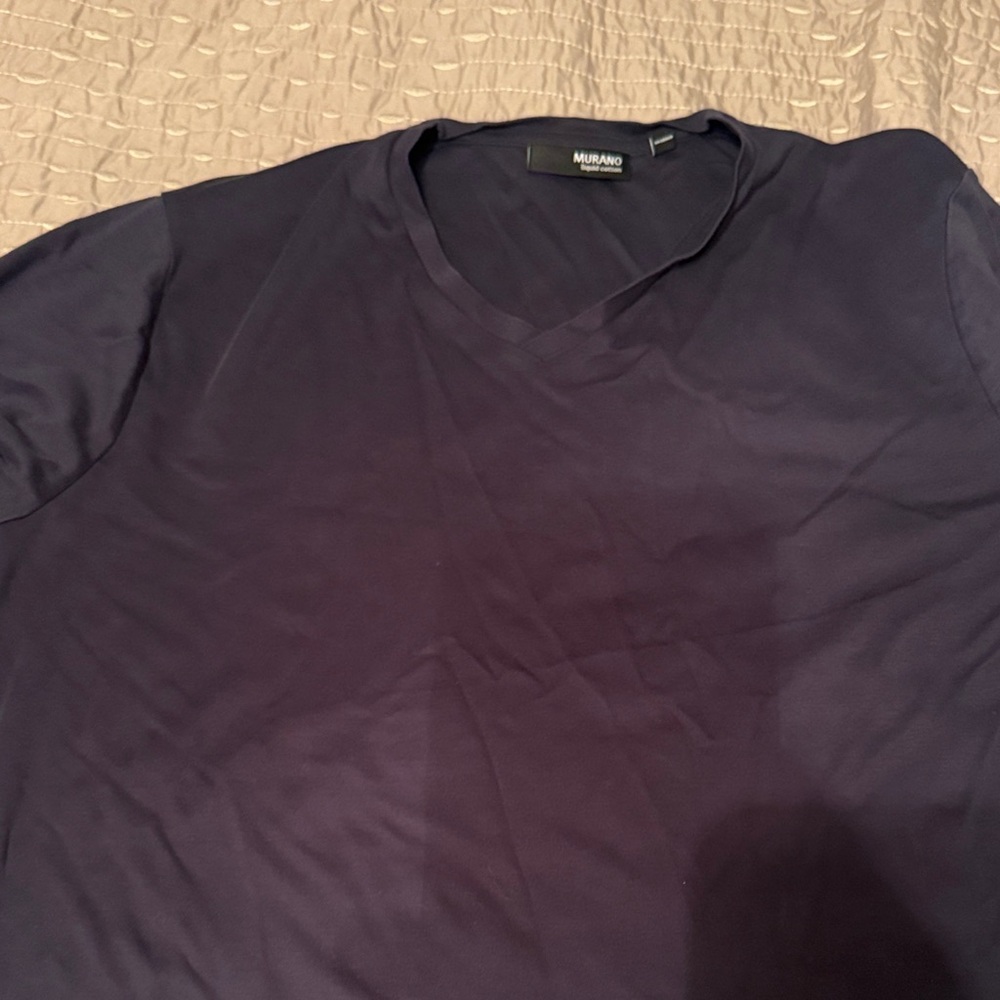 Murano Men's Navy V-Neck Sweater